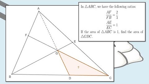 Lengths to Areas: Mass Points Application || High School Math
