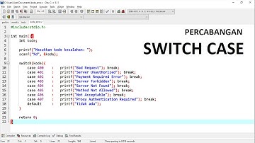 PERCABANGAN SWITCH CASE di Bahasa C (Pemrograman Dasar, SMK)