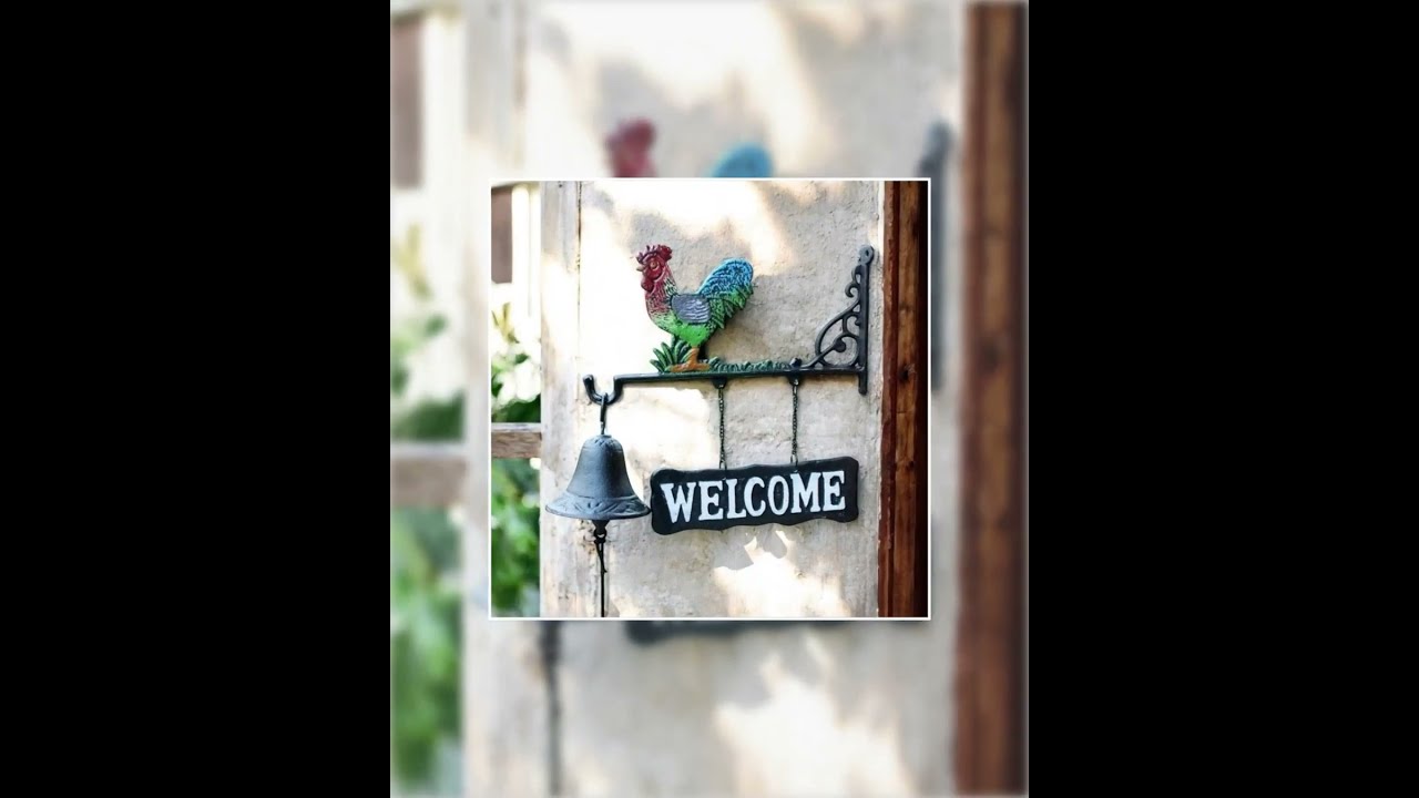 Doorbell Door Bell Welcome Cast Iron Rooster