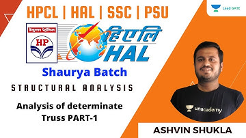 Analysis of Determinate Truss  PART-1 | Structural Analysis | HPCL | HAL | ESE 21-22 | Ashvin Shukla