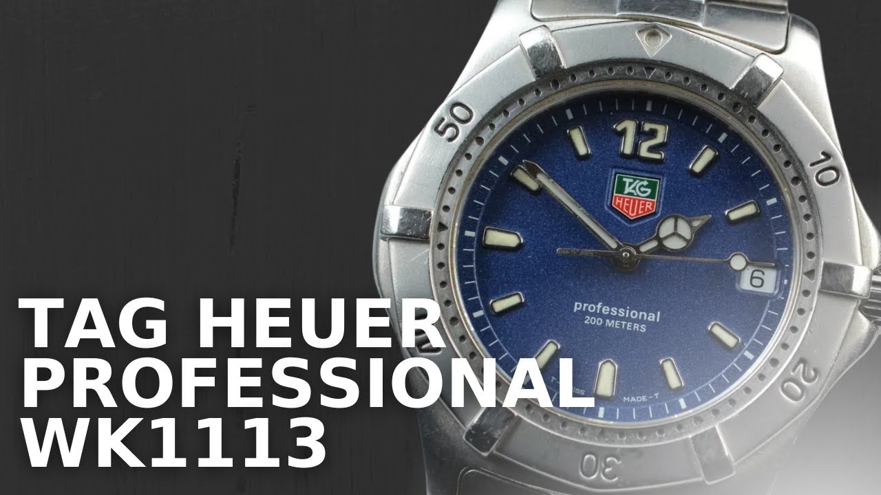 TAG HEUER 2000 Professional WK1113 Blue Dial Quartz QZ Men's Watch