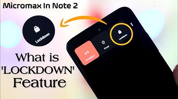 How to use Lockdown Feature in Micromax In Note 2 - What is 