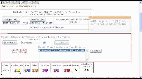 Adding product attributes in Zencart