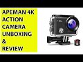 APEMAN 4K ACTION CAMERA UNBOXING &amp; REVIEW