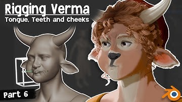 3D Character Rigging Timelapse - Part 6, Tongue, Teeth and Cheeks