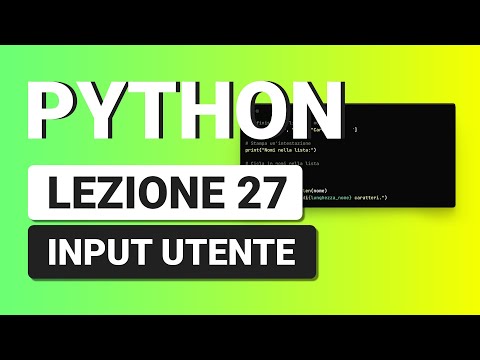 Video: Quando usare l'input in Python?