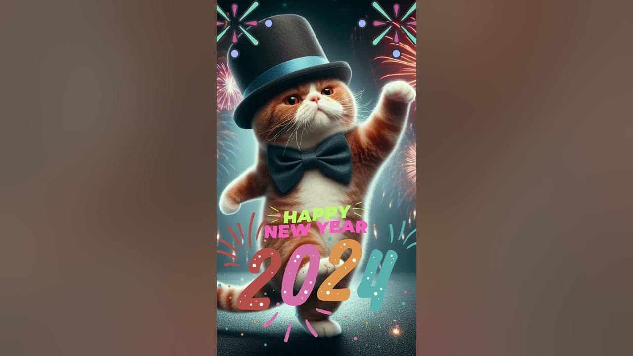 Frohes Neues Jahr 2024 Katzen Lustig YouTube