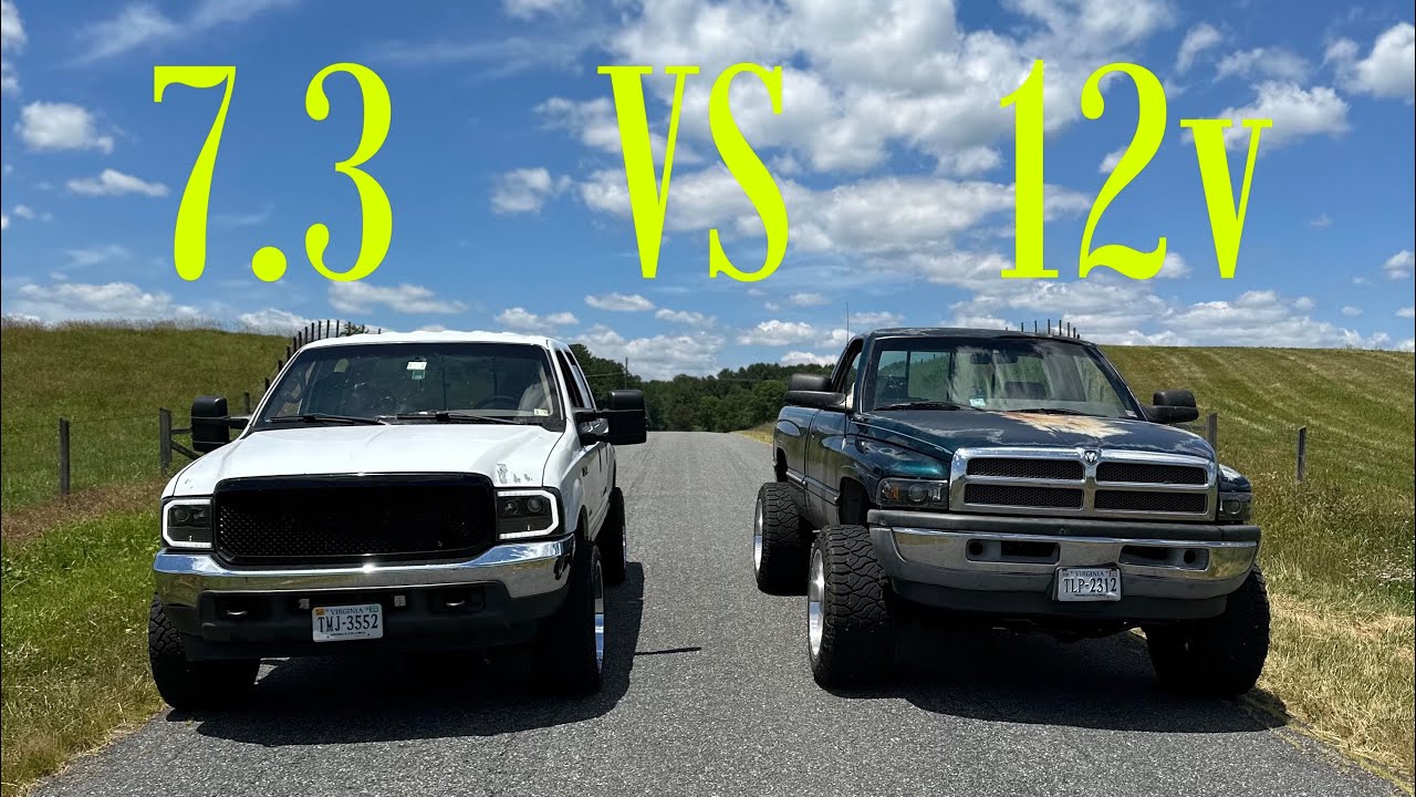 7.3 Powerstroke vs 12 valve Cummins - YouTube