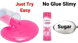 POWDER SLIME NO GLUE NO BORAX NO ACTIVATOR/How to make Slime without borax or Glue/Diy slime making