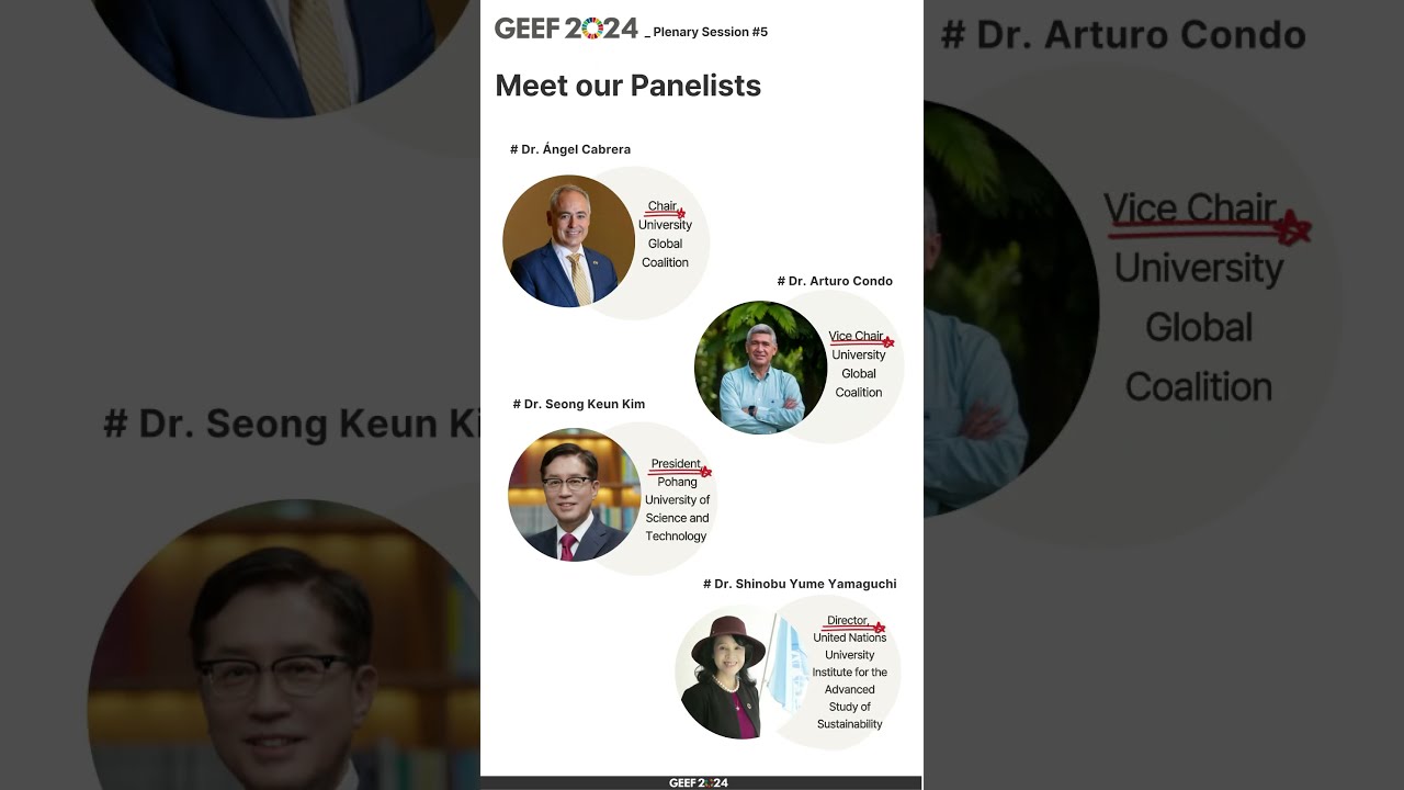 GEEF 2024 Plenary 5 Enhancing University Collaboration For SDG Achievement