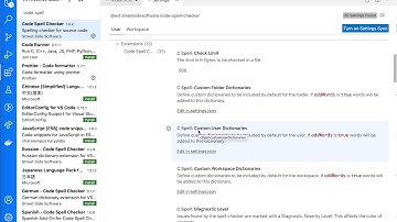 VSCode Code Spell Checker Extension