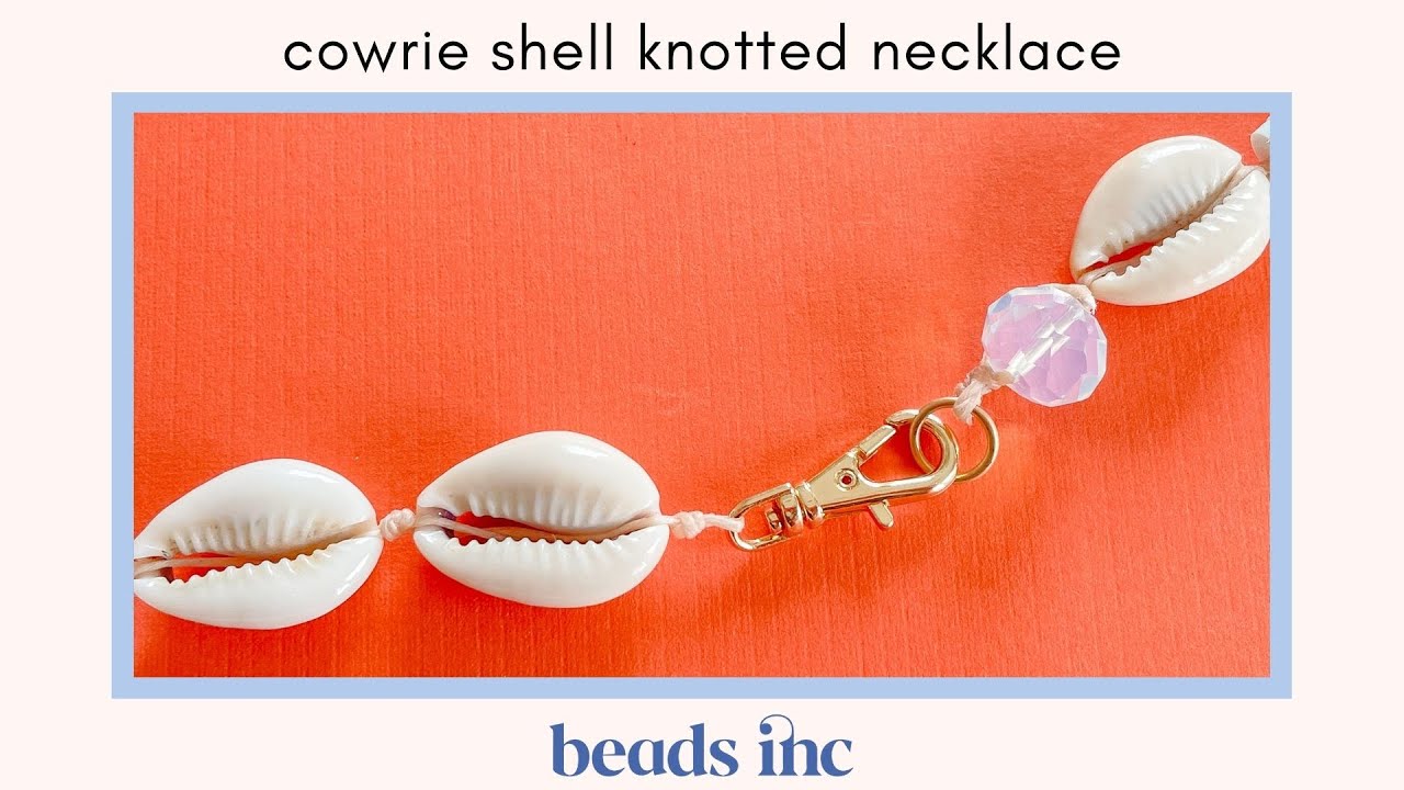 Waxed Linen Knotted Cowrie Shell Necklace Youtube