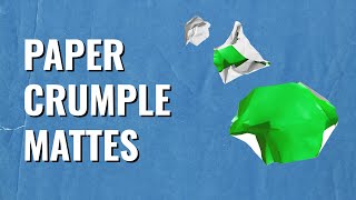Paper Crumple/Unfold Effect in After Effects | Organic Track Matte Tutorial