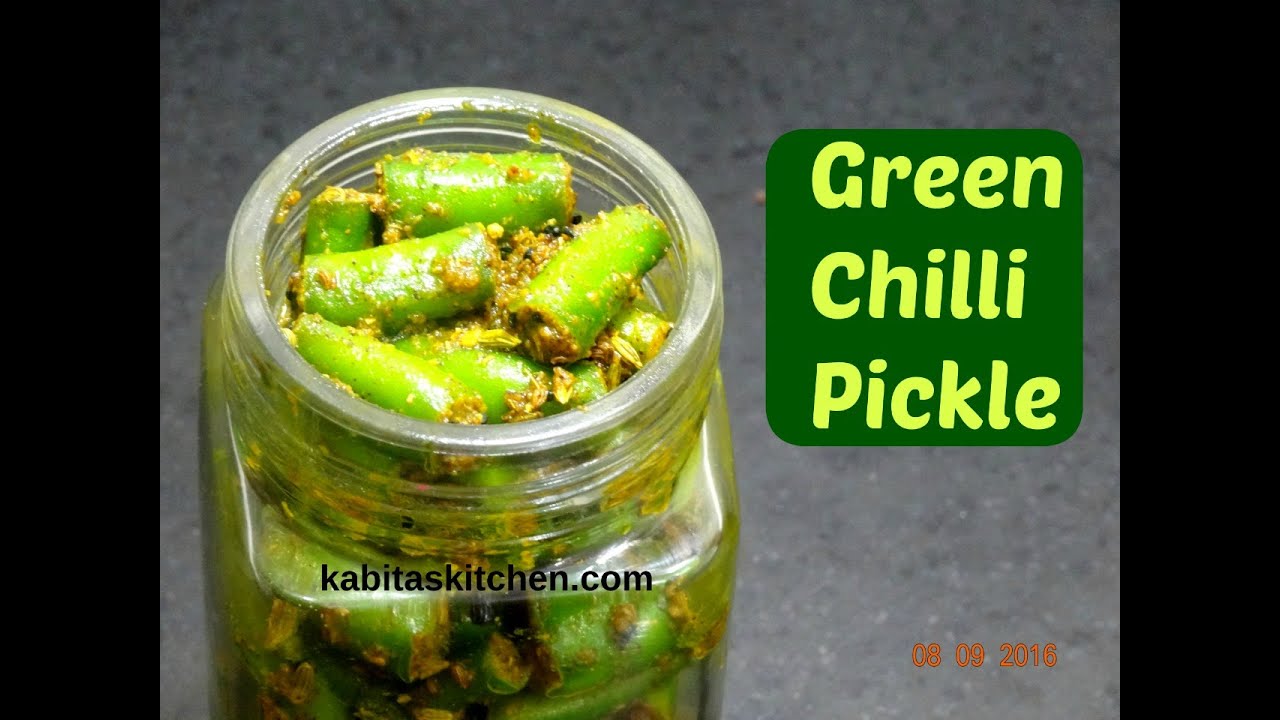 Green Chilli Pickle Recipe | Hari Mirch ka Achar | Instant  Achar | Pickle Recipe by kabitaskitchen | Kabita Singh | Kabita