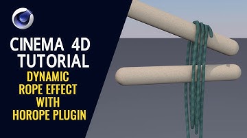 Dynamic Rope Effect With HoRope plugin - Cinema 4D Tutorial