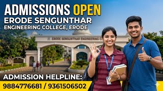 Erode Sengunthar Engineering College | Courses, Fees, Placements &amp; Full Review 🎓