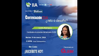 Webinar: Certificación CIA ¿Reto o desafío?