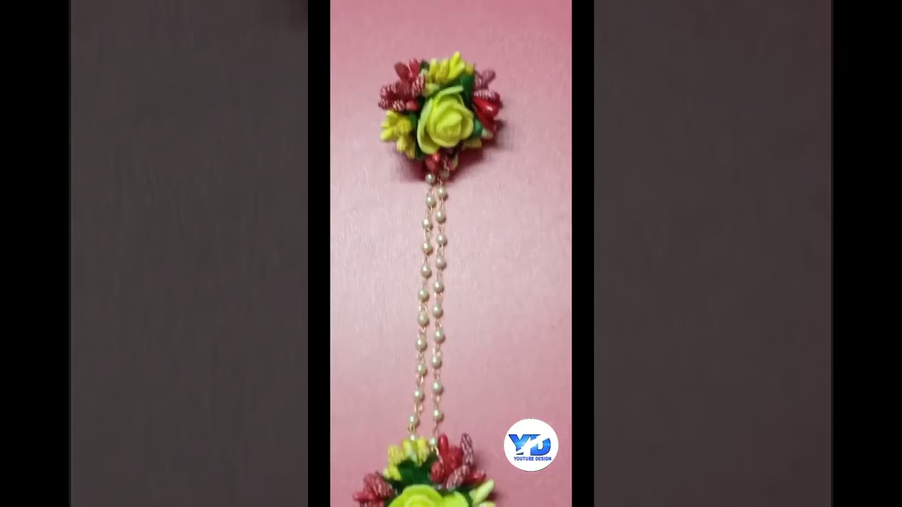 Haldi Function Mein Pahnane Wale Foam Flower Bracelet Design 