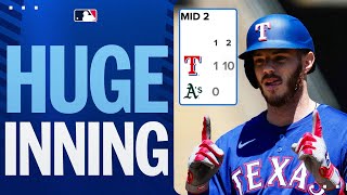 The Texas Rangers EXPLODE for a 10-RUN INNING! 🤯 🤯 🤯