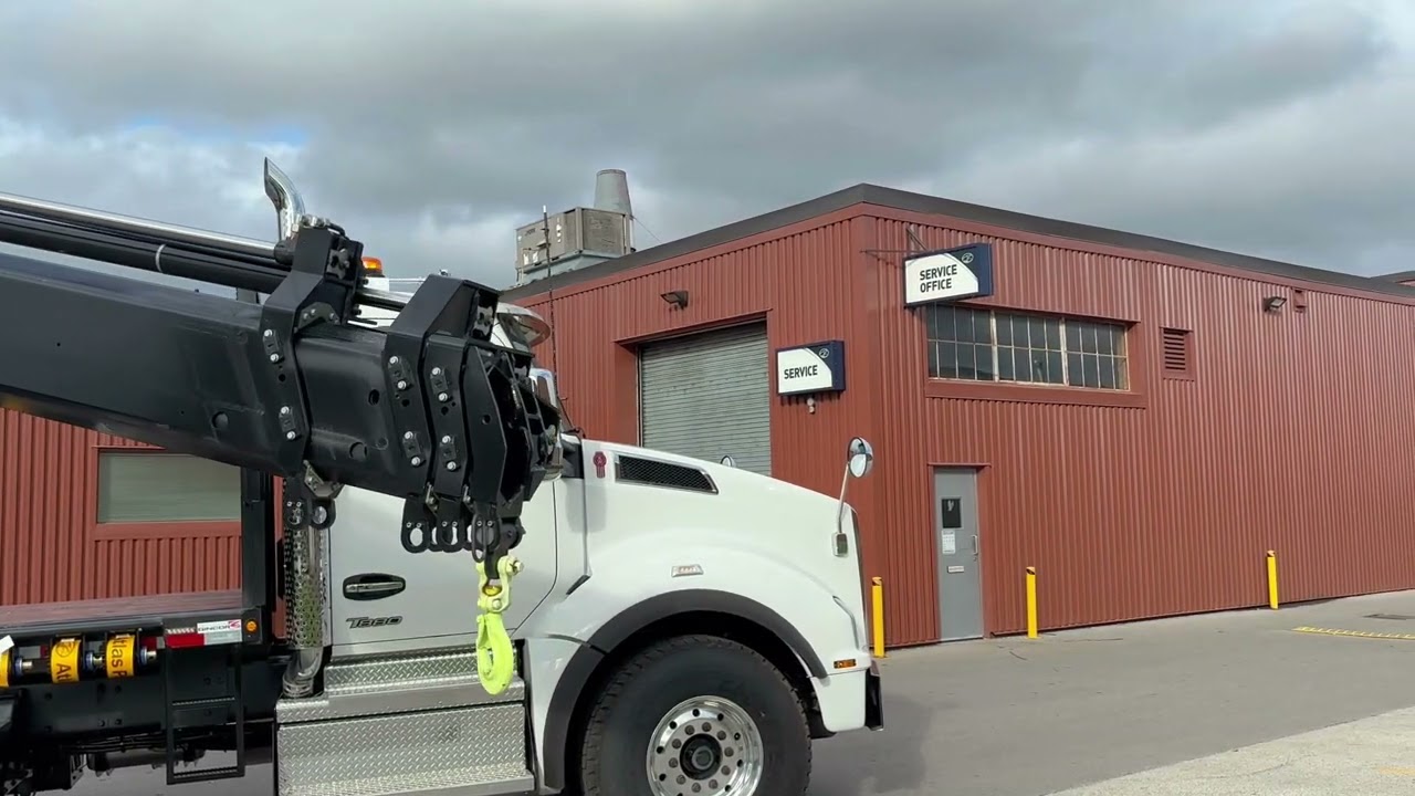 HIAB X-HiPro 418EP-5 Precast Crane with Kenworth Truck Work-Ready Package for Sale