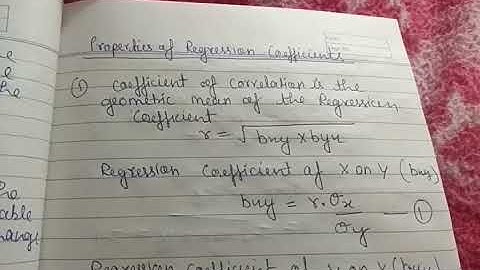 part - 3 (regression analysis) properties of regression coefficients