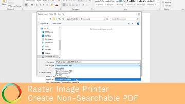 Create Non-Searchable PDF | Raster Image Printer 12 | PEERNET