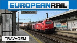 Takargo Rail Vossloh Euro Series 6000 Locomotive 6003 + Comboio Maderia - Estação de Travagem