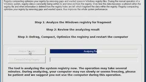 Registry Defrag Tool - Free