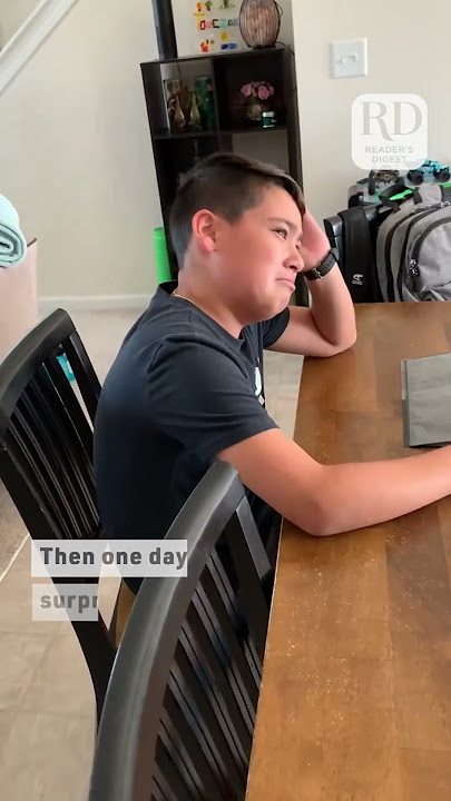 This boy teared up when his stepdad handed him adoption papers!