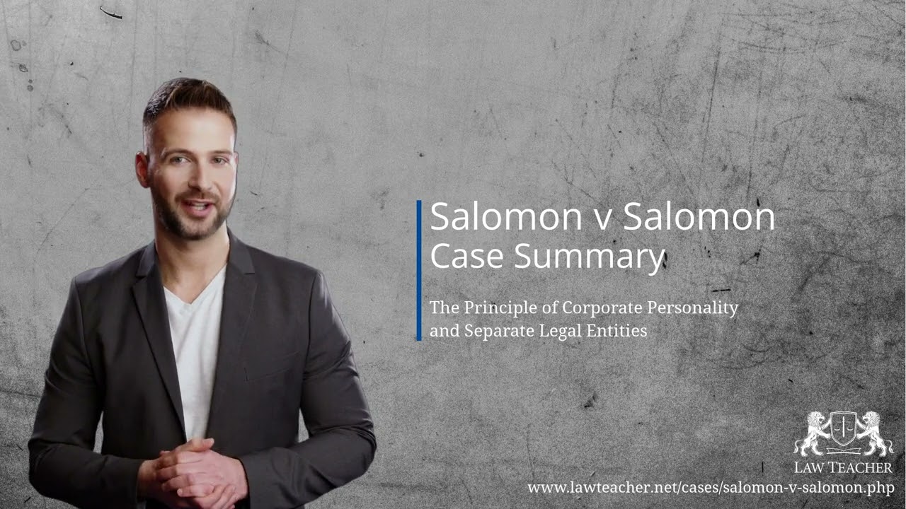 terugbetaling nederlaag Bouwen op Salomon v Salomon - Case Summary