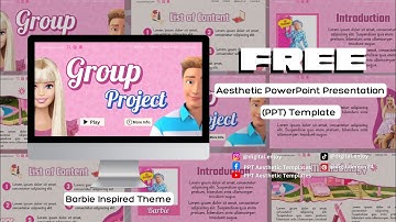 #8 Barbie Theme | FREE PowerPoint Presentation (PPT) Template | Canva Editable