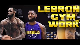 LeBron James In the Gym - Shooting\/Workout