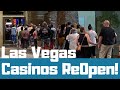 Casinos open in downtown Las Vegas - YouTube