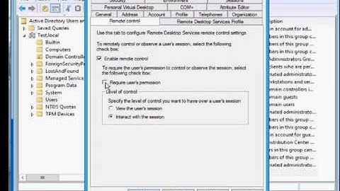 How to enable and configure remote control of a user session in Microsoft Windows Server 2012