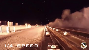 Hypersonic sled travels at 6,599 mph (Mach 8.6) at Holloman Air Force base in New Mexico.