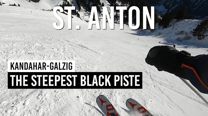 The steepest black piste 52 Kandahar-Galzig in St Anton am Arlberg