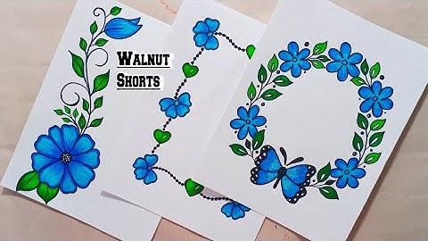 Beautiful border design For Project/Project work designs/Front page design/Chart paper decoration