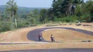 Moi pi Remi sur la track a bois gagnon