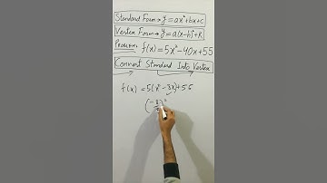Math Shorts (Convert Standard Form into Vertex Form) #Shorts
