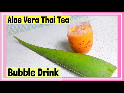 MAKING BOBA THAI TEA USING ALOE VERA GEL AS BOBAS  | Very easy anyone can make. #withme