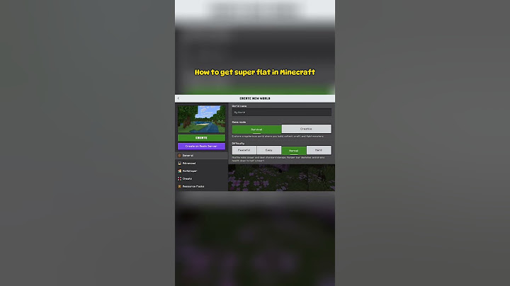 How to get a superflat world in minecraft! #minecraft