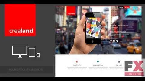 Preview Crealand - Responsive app landing page