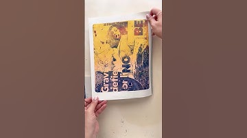 Image transfer on gel plate #gelpress #gelprint #gelliplate #monoprint #imagetransfer
