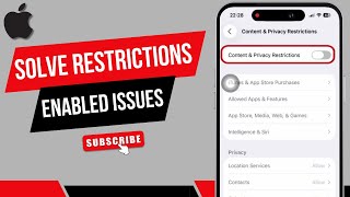 How to Solve Restrictions Enabled Issues on iPhone