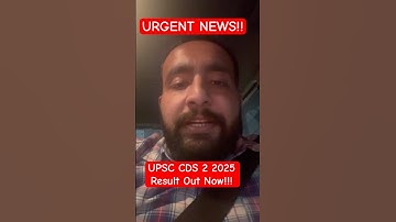 Emergency 🚨|| CDS 2 2025 Result Out Now!! 🔥❤️