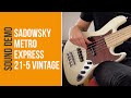 Sadowsky MetroExpress 21 Vintage 5 String - Sound Demo (no talking)