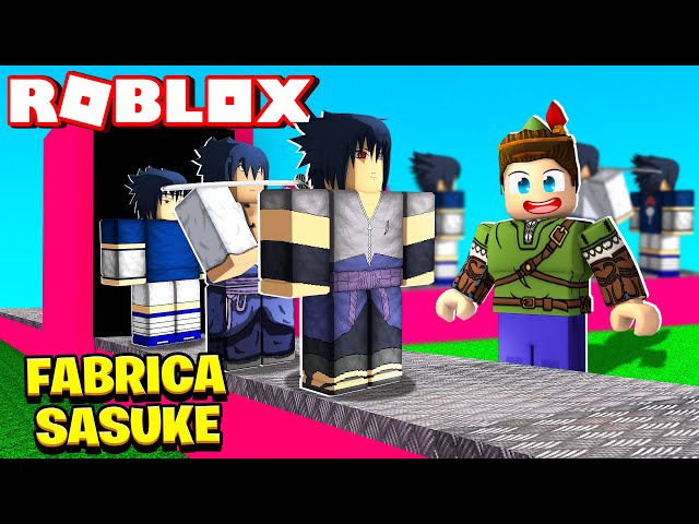 VIREI UM NINJA SUPER FORTE!! FÁBRICA DO SASUKE NO ROBLOX!! (AnimeTycoon) 