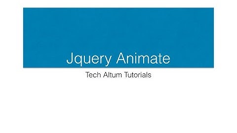 Jquery Animate Function - jquery animation