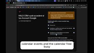 Halo CRM - Google Calendar OAuth scopes demo (calendar.events, calendar.freebusy)