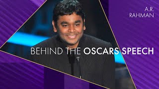 A.R. Rahman | Behind the Oscars Speech | Slumdog Millionaire